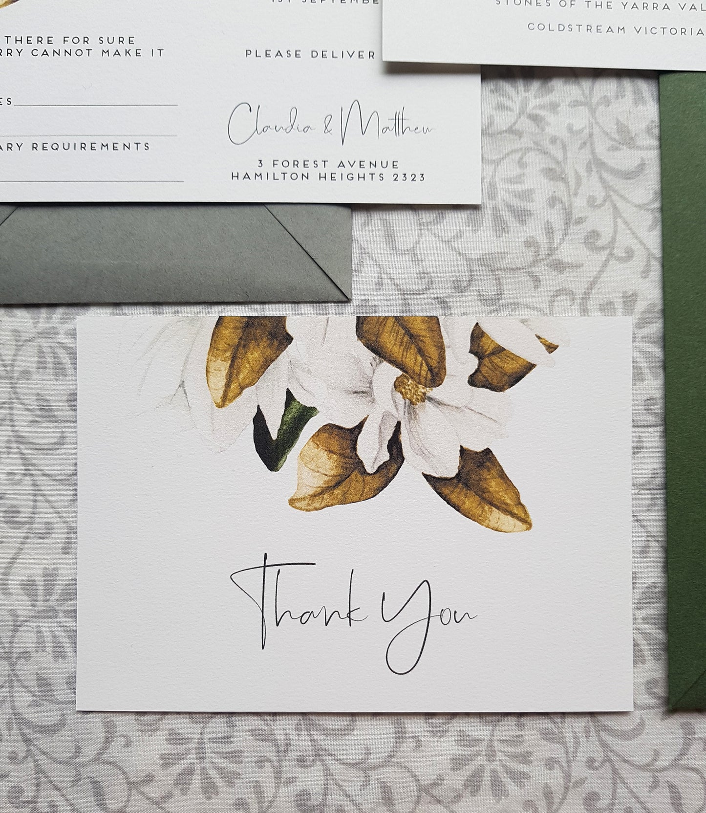 CREST Magnolia Design/Wedding Invitation