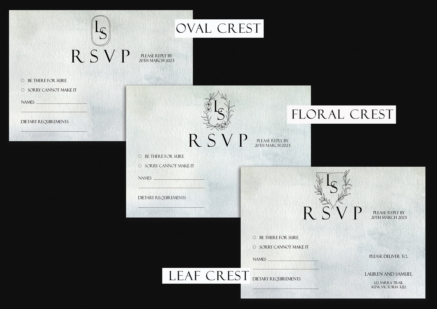 VINTAGE Landscape Wedding Invitation