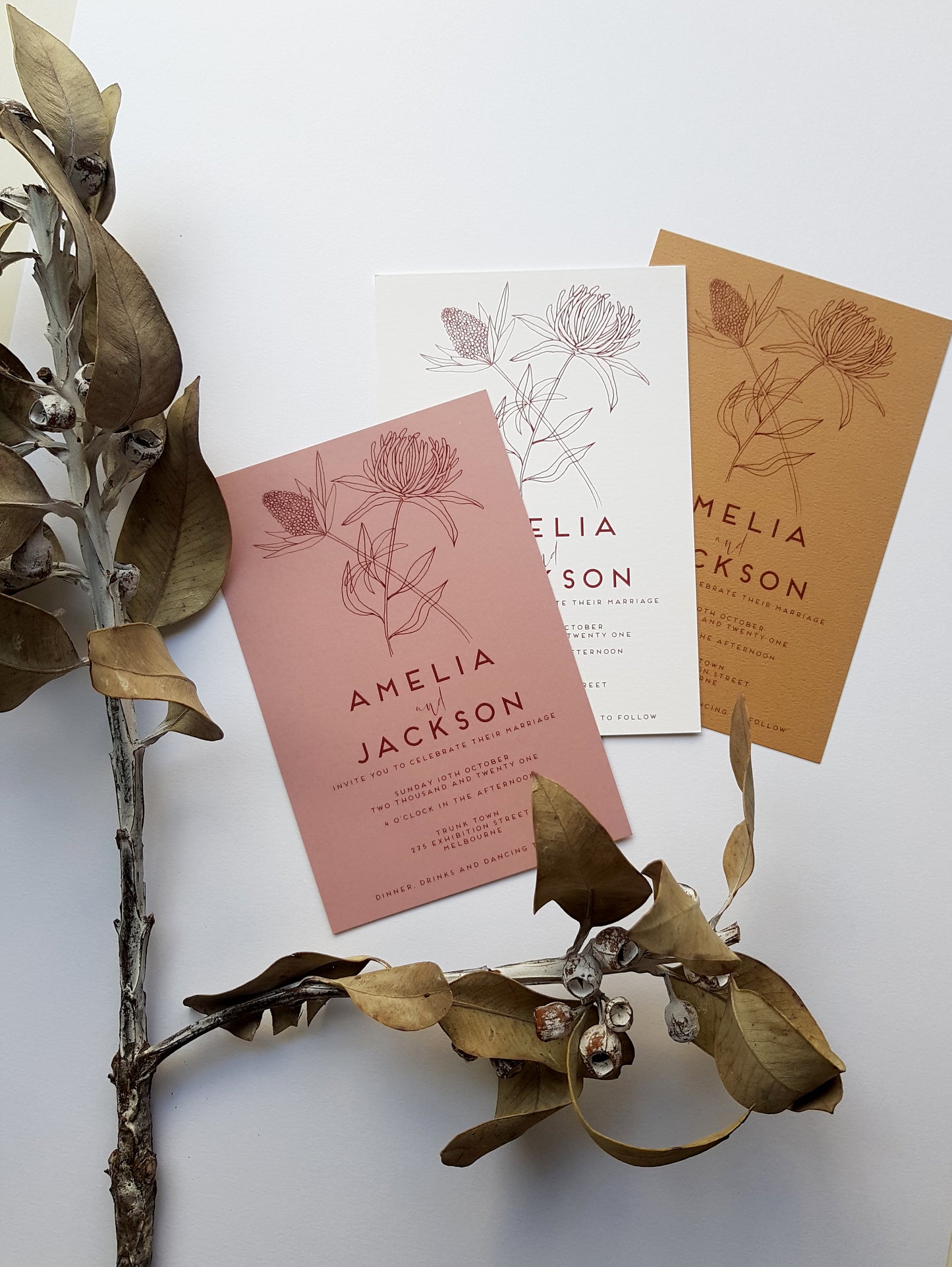wildflower design, wedding invitation, botanical invites, hand drawn botanicals