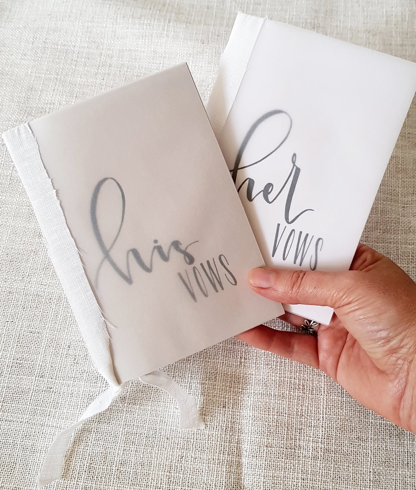 His and Her's Wedding Vows Booklets