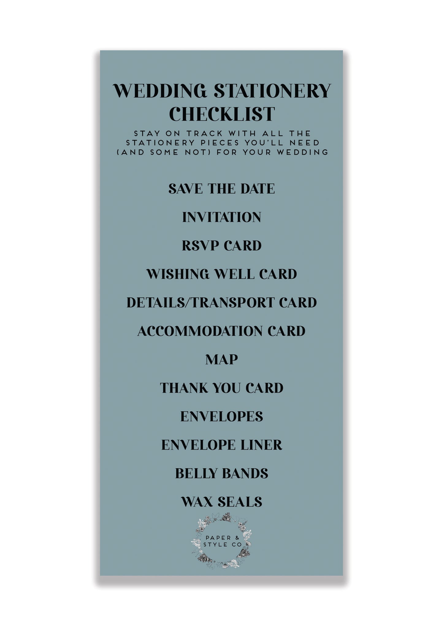 FREE! Wedding Stationery Checklist