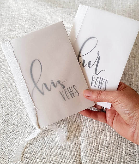 His and Her's Wedding Vows Booklets