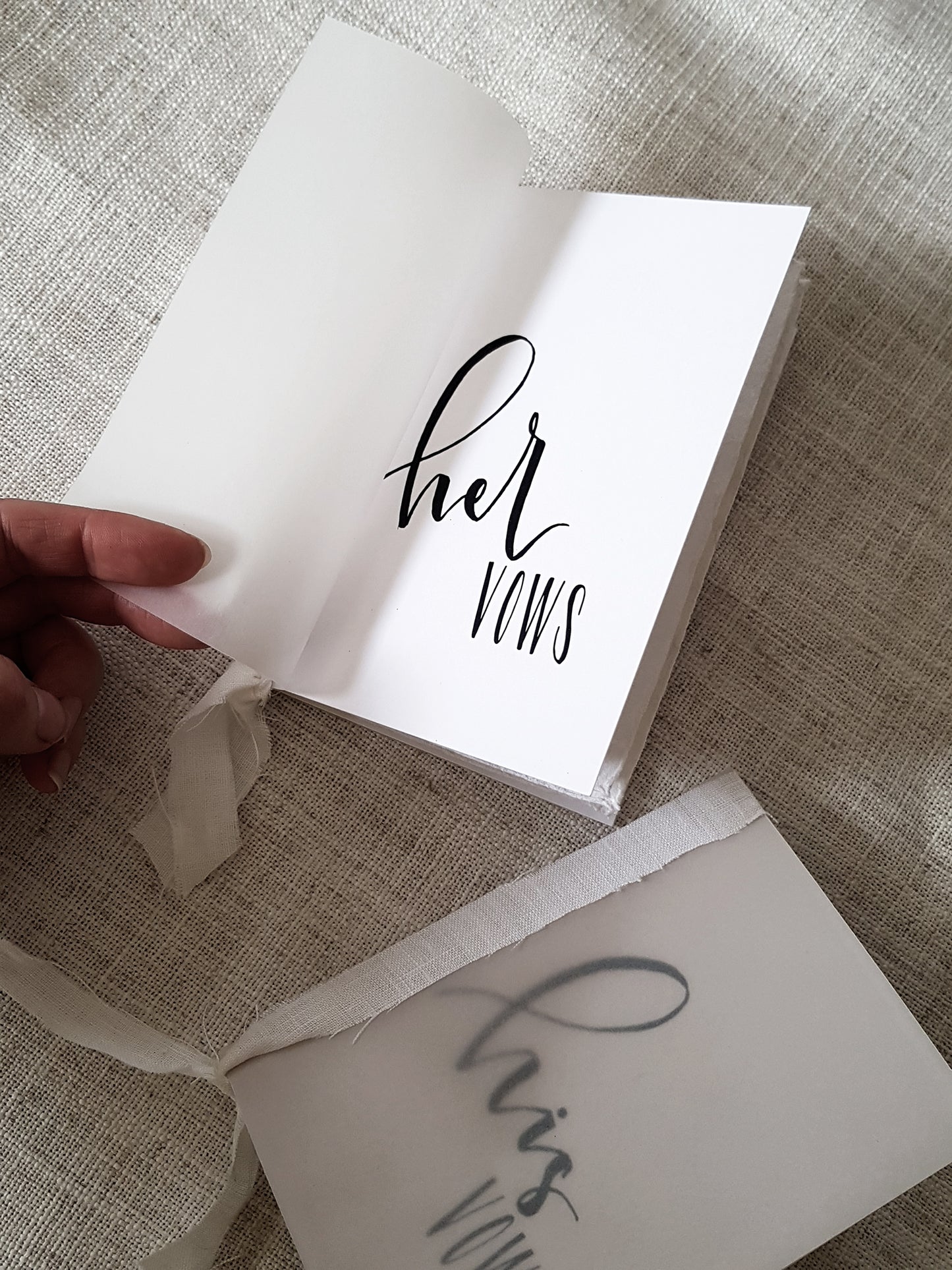 His and Her's Wedding Vows Booklets